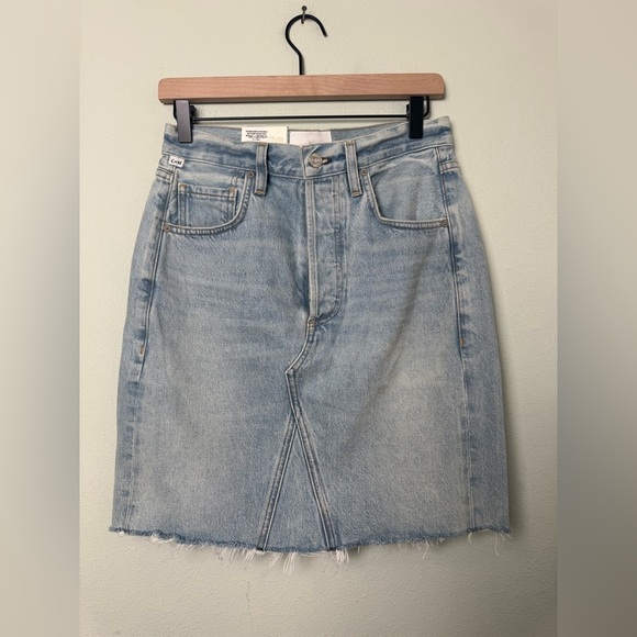 NWT Citizens of Humanity Carolina Denim Knee-Length Skirt in Array Size 25 - Picture 4 of 14